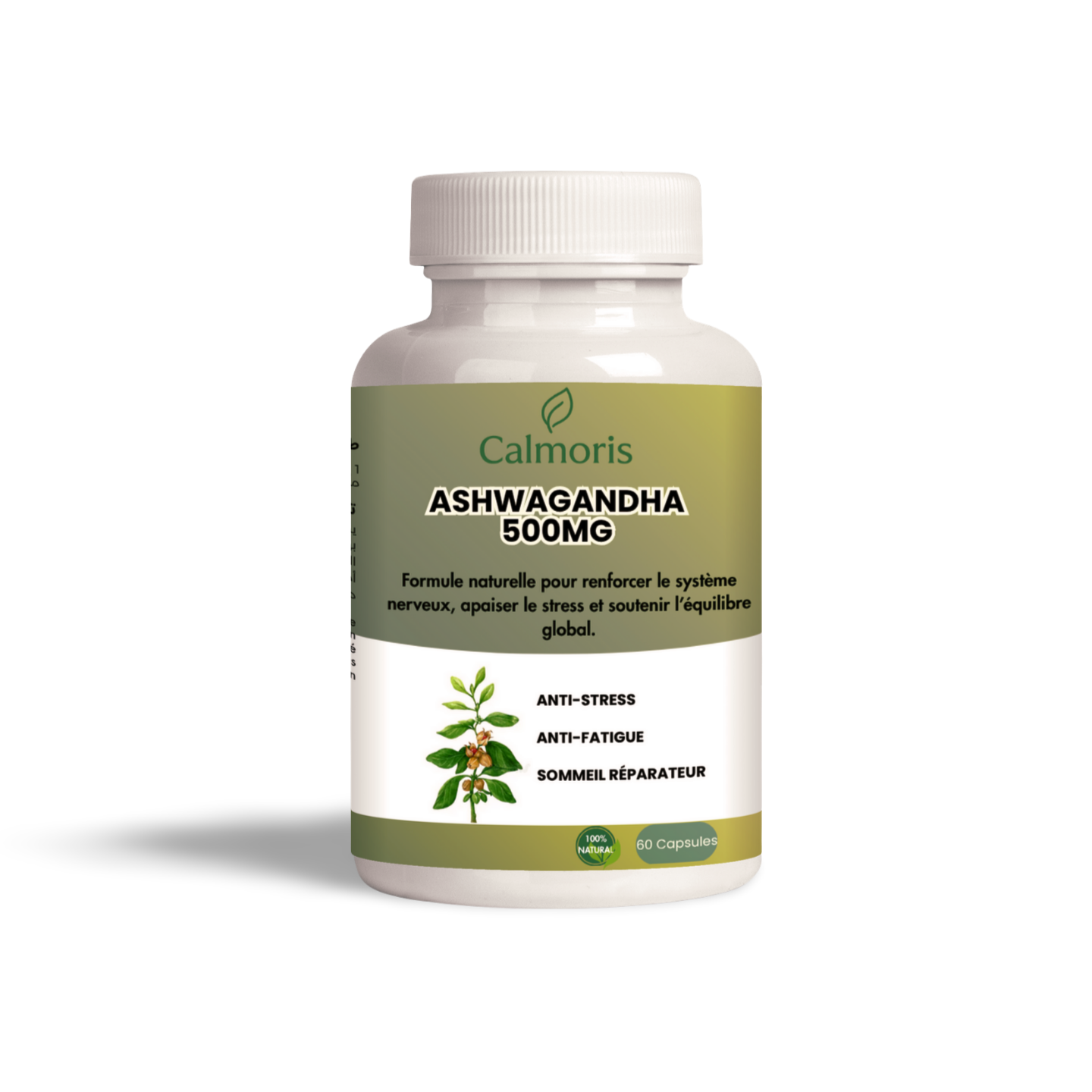 Calmoris Ashwagandha 500 mg – Complément naturel pour énergie et focus