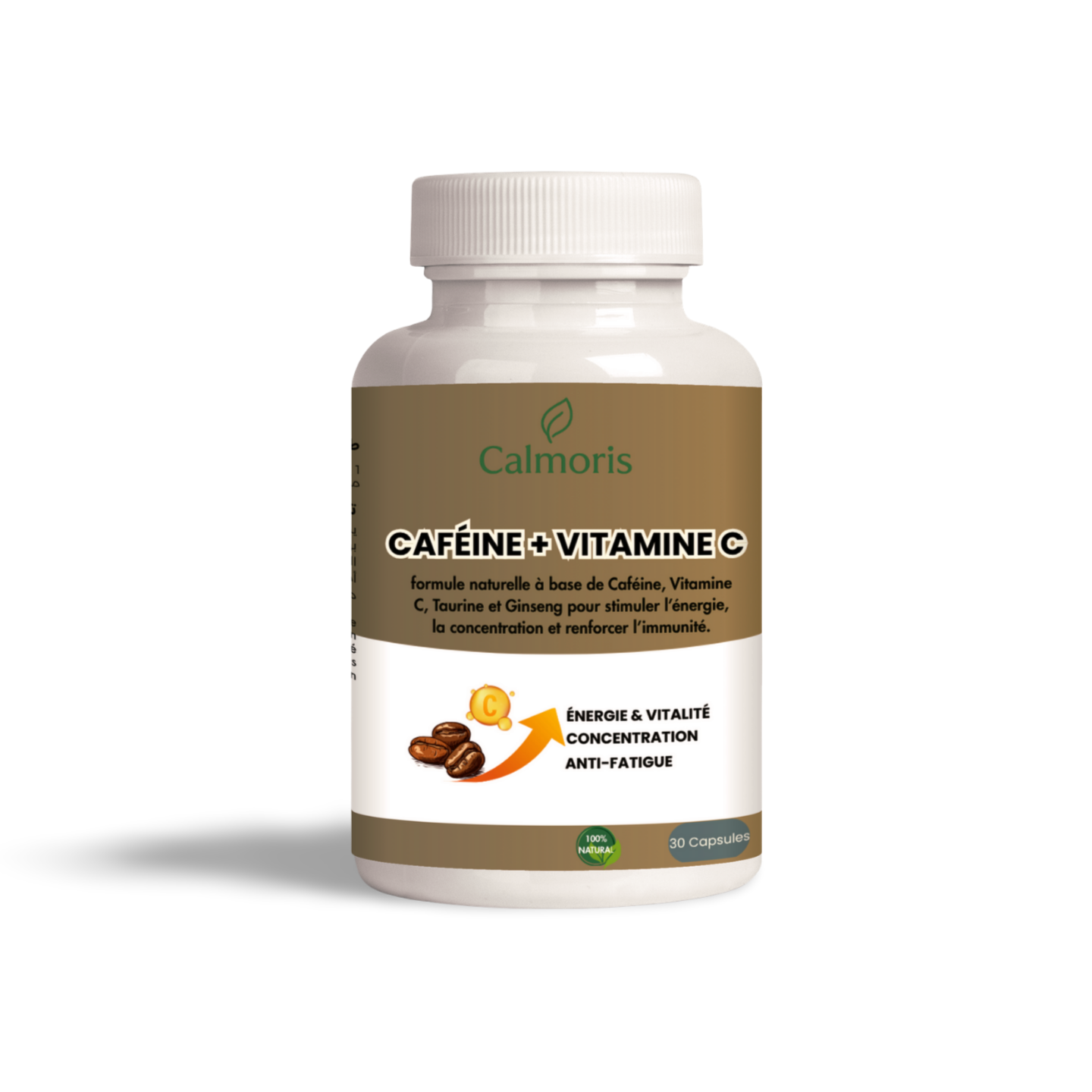 Calmoris Caféine + Vitamine C – Complément naturel pour énergie et concentration