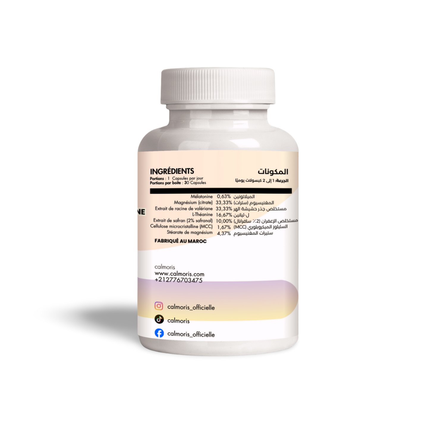 Flacon Calmoris Sommeil Naturel – Vue droite